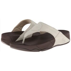 Fitflop Iqushion Ergonomic Flip Flops Brown Beige‎ Sandals Comfort Womens Size 8